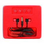 Wholesale Zipper Earphone Stereo Sound with Mic (Red)